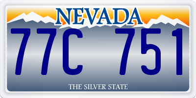 NV license plate 77C751