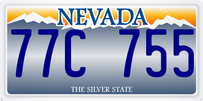 NV license plate 77C755