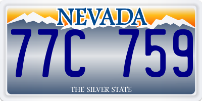 NV license plate 77C759