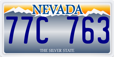 NV license plate 77C763