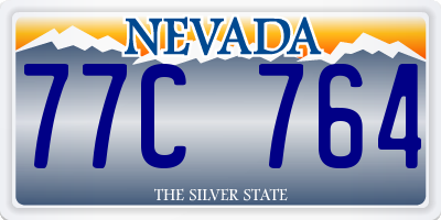 NV license plate 77C764