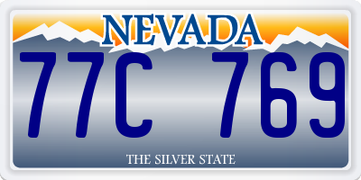 NV license plate 77C769