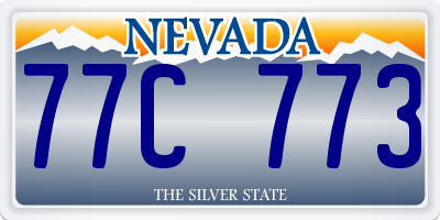 NV license plate 77C773