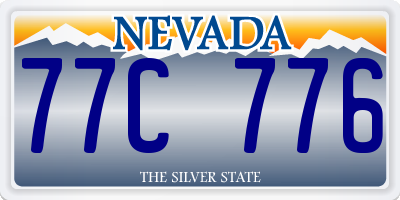 NV license plate 77C776