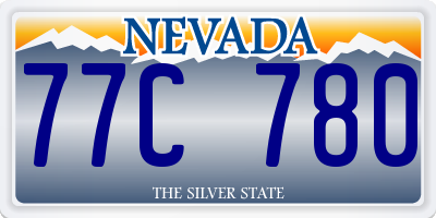 NV license plate 77C780