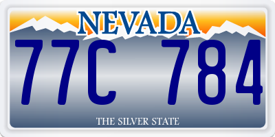 NV license plate 77C784