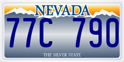 NV license plate 77C790