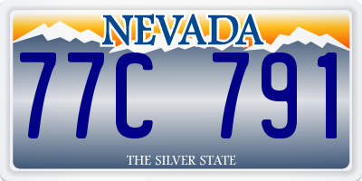 NV license plate 77C791