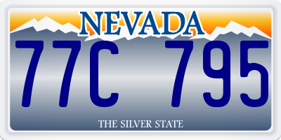 NV license plate 77C795