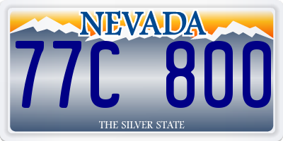 NV license plate 77C800