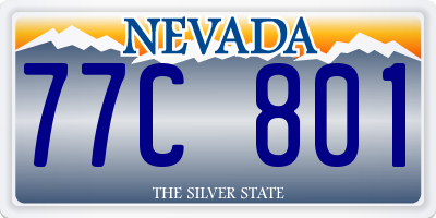 NV license plate 77C801