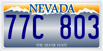 NV license plate 77C803