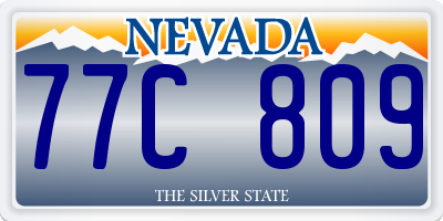 NV license plate 77C809