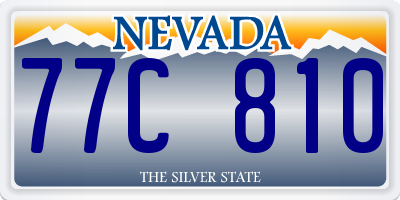 NV license plate 77C810