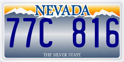 NV license plate 77C816
