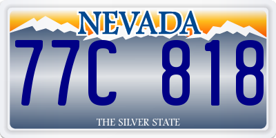 NV license plate 77C818