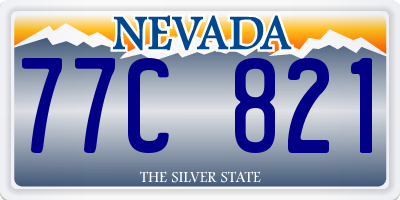 NV license plate 77C821