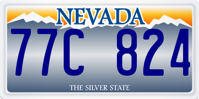 NV license plate 77C824