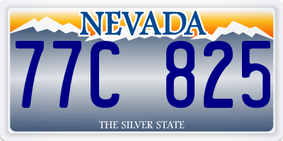 NV license plate 77C825