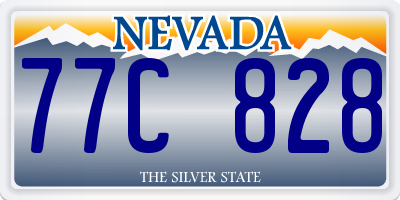 NV license plate 77C828