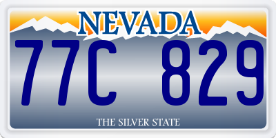 NV license plate 77C829