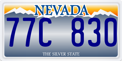 NV license plate 77C830