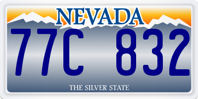 NV license plate 77C832