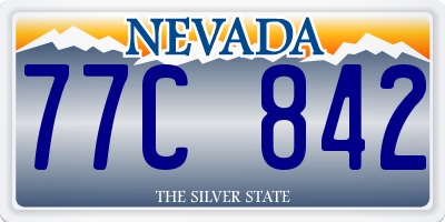 NV license plate 77C842