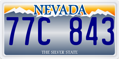 NV license plate 77C843