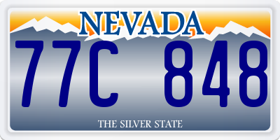 NV license plate 77C848