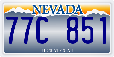 NV license plate 77C851