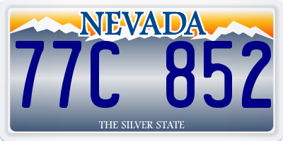 NV license plate 77C852