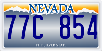 NV license plate 77C854