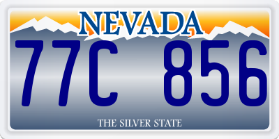 NV license plate 77C856