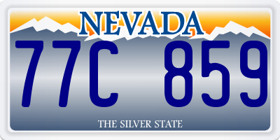 NV license plate 77C859