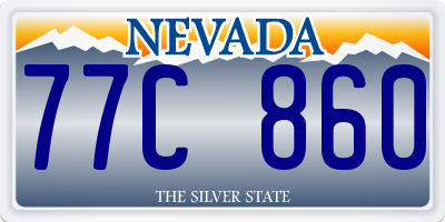 NV license plate 77C860