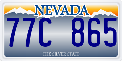 NV license plate 77C865