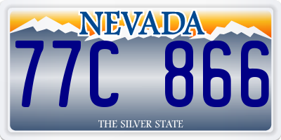 NV license plate 77C866