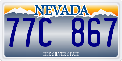 NV license plate 77C867