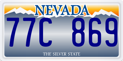 NV license plate 77C869