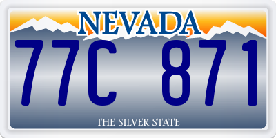 NV license plate 77C871