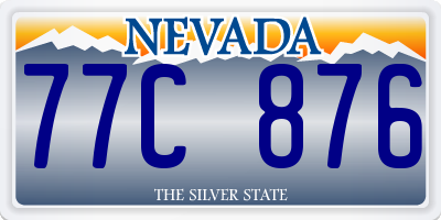 NV license plate 77C876