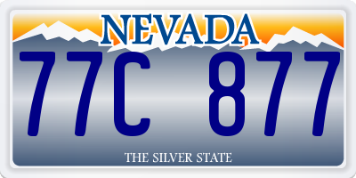 NV license plate 77C877
