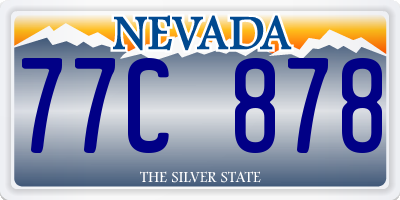 NV license plate 77C878