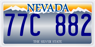 NV license plate 77C882