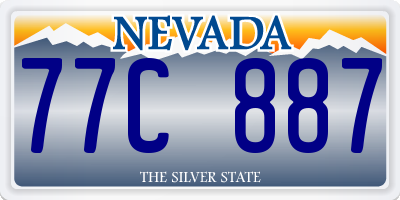 NV license plate 77C887