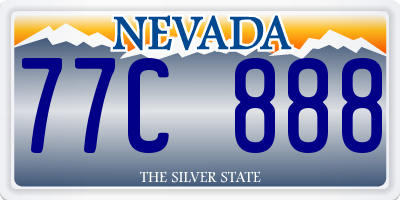 NV license plate 77C888