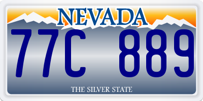 NV license plate 77C889