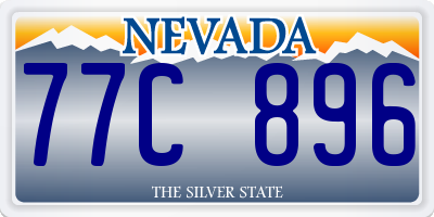 NV license plate 77C896