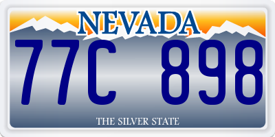 NV license plate 77C898